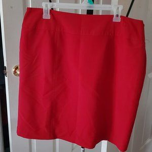 Red pencil skirt